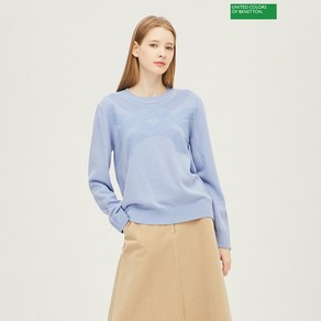 베네통 Benetton logo jacquad sweate 2F 1135U1044 13E