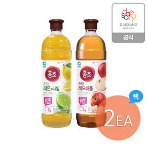 청정원 저당 홍초 1.5L 2종(레드애플 레몬라임) 2개 골라담기, 선택1:레몬라임저당1.5L, 선택2:레드애플저당 1.5L, 1개