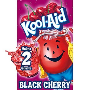 Kool-Aid Unsweetened Black Chey Powdeed Dink M Kool-Aid 무가당 블랙 체리 가루 음료 믹스 0.13온스(1팩) - 포장은 다를, 3g