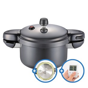 PN풍년 블랙펄 메가 8인용 + 여분패킹 + 키친타이머, 1개, 블랙, 4.4L