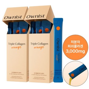 오니스트 트리플콜라겐 오렌지 저분자피쉬콜라겐 3000mg, 280g, 2개