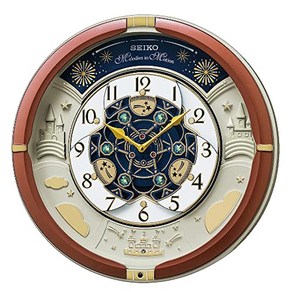 Seiko Clock 세이코 클럭 탁상시계·탁상시계 차메탈릭 39×39×9.6cm 아날로그 카라쿠리 트리플 셀렉션 멜로디 RE601B