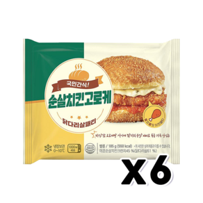 국민간식 순살치킨고로케 베이커리빵 185g x 6개