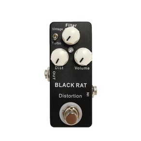 Mosky Black RAT Distotion 이펙트 페달 클래식 기타 페달 Tue Bypass 기타 부품 기타 액세서리, 하나, 보여진 바와 같이, 1개