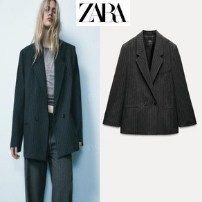 자라 더블 스트라이프 데일리 자켓 블레이저 ZARA