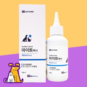 마이트맥시 120ml 강아지 고양이 귀세정제 진드기제거, 1개