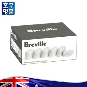 브레빌 필수 3개월 주기 교체 용 Beville Chacoal Wate Filtes Pk 6 BWF100, 1개