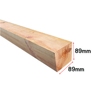 직사각형-각목 각재- 89mm x 89mm-다용도 목재 셀프 DIY, 1개, 목재-89mm x 89mm x 400mm