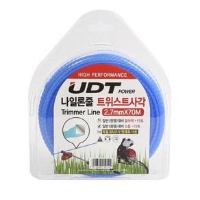 UDT예초기액세서리 나일론줄 2.7mm - 70M 트위스트 사각형, 1개