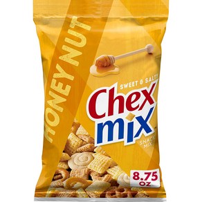 Chex Mix Snack Paty Mix Honey Nut Sweet Salty Pu Chex 믹스 스낵 파티 믹스 허니 너트 스위트 솔티 펍 믹스 스낵 백 8.75온, 1개