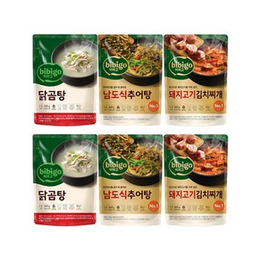 비비고 즉석국 3종 2호 (비비고 추어탕 2+돼지고기김치찌개 2+닭곰탕 2), 2.84kg, 1개