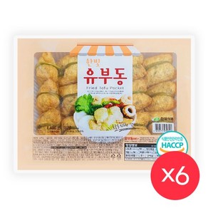 [한빛] 유부동 1박스 (1.4kg X 6개입) 냉동, 1.4kg, 6개