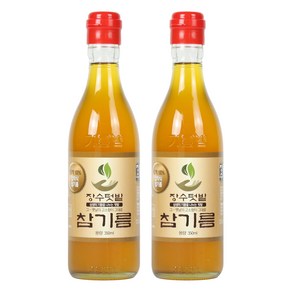 장수텃밭 통참깨100% 옛날 참기름 350ml, 2개