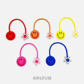 [GOLFUN] 골펀 실리콘 스마일 티걸이 티꽂이 티홀더, 3. 옐로우