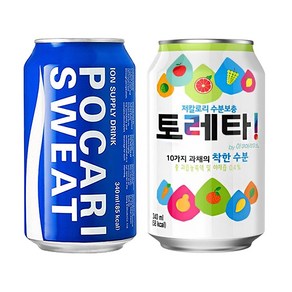 이온음료 포카리스웨트 토레타 2종 340ml 24캔 세트, 1세트