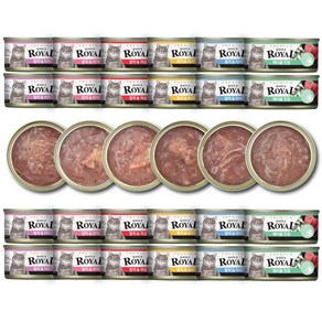 프리미엄 로얄 데일리 고양이캔, 30개, 60g, 6종콤보