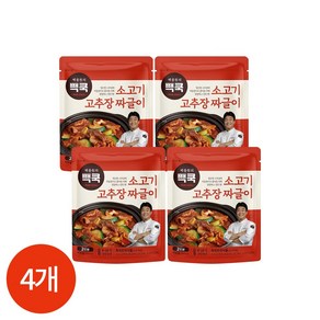 백종원의 빽쿡 고추장 짜글이 400g, 4개