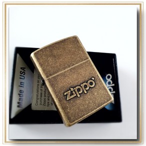 정품 지포라이터 ZIPPO STAMP ANTIQUE BRASS 지포 라이타 zippo 지프라이터 지퍼라이터