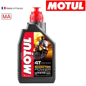 MOTUL 모튤 스쿠터파워 MA 4T 5W40(1L)/합성엔진오일/오토바이/곰스피드, 1개