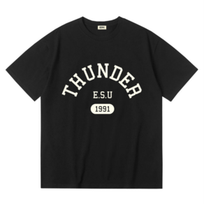 ESU 남녀공용 썬더 반팔티 대학 미국 THUNDER 캐쥬얼 티셔츠