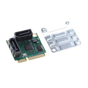 듀얼 포트 SATA 확장 카드 미니 PCI-E-SATA3 하드 디스크 커넥터 어댑터, 한개옵션1, 한개옵션0