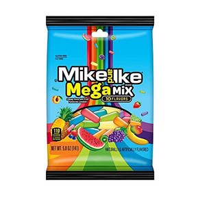 Mike & Ike MegaMix 10 Flavos (Chewy Assoted Fui Mike & Ike MegaMix 10가지 맛(쫄깃한 모듬 과일 맛 캔디) 5온스 백!!, 1개