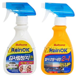 불스원 레인OK 2in1 발수코팅세정제 300ml + 김서림방지 스프레이 280ml