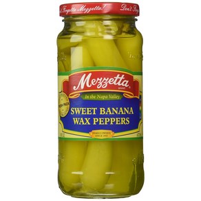 [해외]Mezzetta Sweet Banana Wax Peppes 스위트 바나나 왁스 페퍼, 473ml, 1개