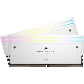 코르세어 도미네이터 티타늄 RGB DDR5 램 64GB 2x32GB 6000MHz CL30 인텔 XMP iCue 호환 컴퓨터 메모리 화이트 CMP64GX5M2B6000C30W, 64GB (2x32GB)_White, 2개