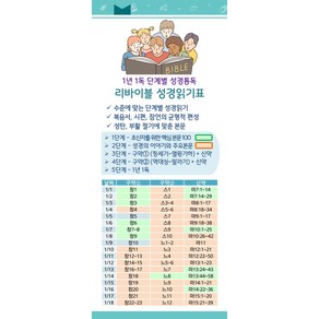 리바이블 성경읽기표:1년 1독 단계별 성경통독