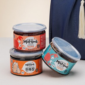 게장히어로 3종세트 선물세트 간장게장 양념게장 전복장 프리미엄반찬 1.5kg