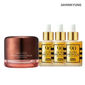 자민경 크레마카라콜 90프로폴리스앰플 35ml 3개+달팽이크림50ml, 1개