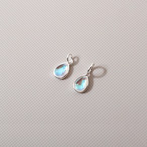 비즈아이 [8-540-11]순은펜던트 물방울오로라+O링 7x11/7x15mm 실버925 1개