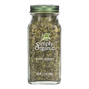 심플리 오가닉 Simply Oganic Galic Peppe 마늘 후추 106g (3.73oz), 3.73 온스 (106 g), 1개