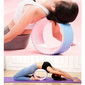 로하니샵 3D 마사지 지압 요가휠 운동 마사지효과 스트레칭, 3D마사지 요가휠 핑크