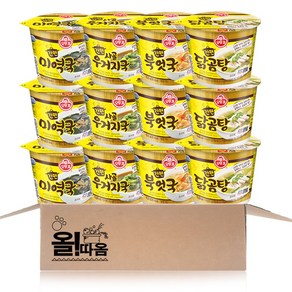 올따옴 오뚜기 간편컵국 4종 기획세트 12개 (미역국+사골우거지+북엇국+닭곰탕), 1개