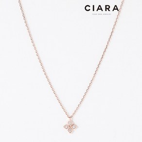 CIARA 14K Maclodio 큐트 클로버 심플 목걸이(GoldPlated)