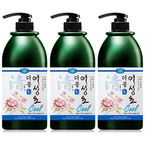 더블모 어성초 청앤쿨 샴푸 750ml 대용량 쿨샴푸 두피 각질 쿨링 케어, 3개