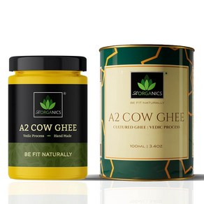 인도정품 르오가닉스 A2 카우 기(Ghee) 버터 100 ml 5단계 정제 과정 Malai Madu 소 - 순수 방목소