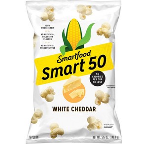 [미국직배송]스마트푸드 팝콘 Smatfood Popcon, 스마트50 화이트체다, Smat50 148.8g, 1개, 150ml
