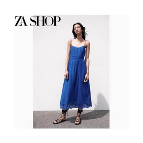 ZARA 자라 펀칭 자수 루즈핏 롱원피스