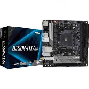 ASRock B550M-ITX/AC 3세대 AMD AM4 Ryzen/Futue Ryzen 프로세서 지원 마더보드 156894, 1개