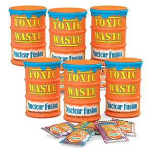 톡식 웨이스트 Toxic Waste 뉴클리어 퓨전 사워 캔디 신맛 사탕 5가지맛 42g 6팩, 6개