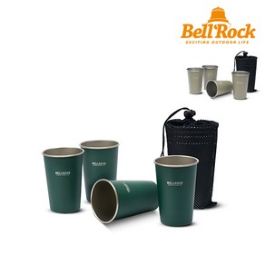[벨락] 스텐 다용도컵 520ml 4P set, 샌드, 4개