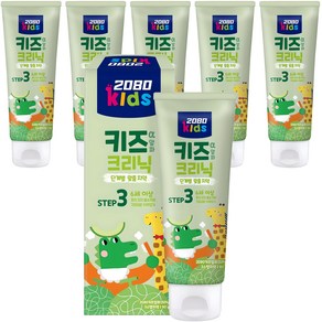 2080 키즈알파크리닉 3단계 치약 메론향, 80g, 6개