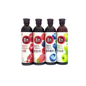 청정원 홍초 900ml 석류 + 복분자 + 블루베리 + 풋사과 각 1개씩 총 4개