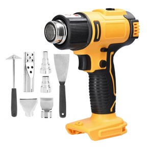 히팅건 DeWalt/Makita용 충전식 무선 히트 건 핸드 헬드 전기 핫 에어 기계 18V 배터리 2/3/5 노즐 전동 공구, 1개, 2)Type2