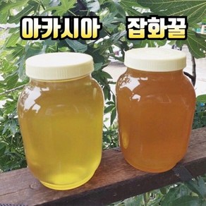 농가살리기 소백산 사양 아카시아&잡화 꿀, 1개, 2.4kg, 아카시아 사양 꿀 2.4kg(2병) (선물박스포함)