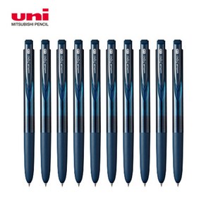 UNI 유니볼 시그노 노크식 중성볼펜 UMN-155 0.38mm 10가지색상, 1개, 블루블랙(10자루)