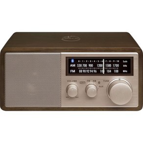 산진 라디오 WR-16SE AM/FM/Bluetooth/Aux-in/USB 전화 충전 45주년 스페셜 에디션 나무 캐비닛 (로즈 골드가 있는 다크 월넛), Cabinet Radio, Rose Gold/Dak Walnut, 다크 월넛